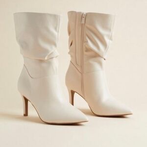 Torrid Cream Heeled Boots